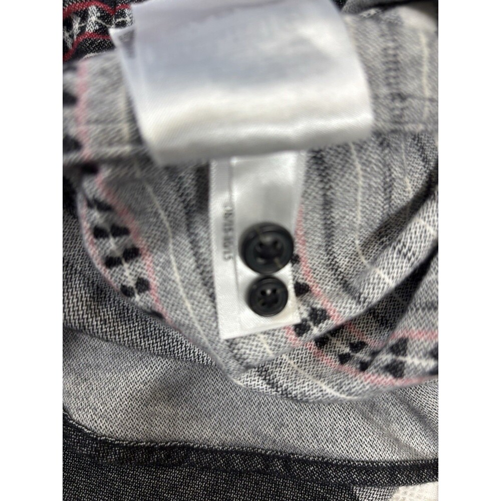 BR Heritage Blanket Stripe Men’s Large Tall Button Down Gray Slim Fit Southwest - Picture 7 of 14